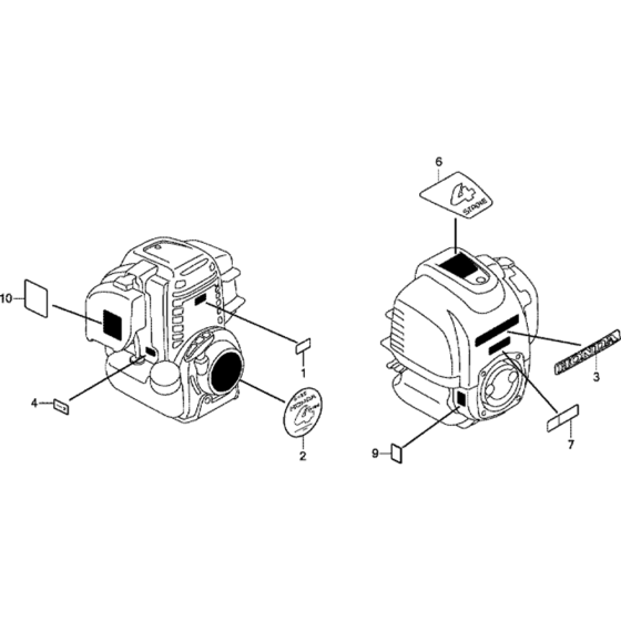 Label for Honda GX35T Engines