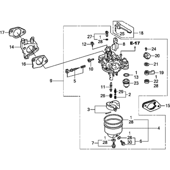 Carburetor Assembly for GX390H1