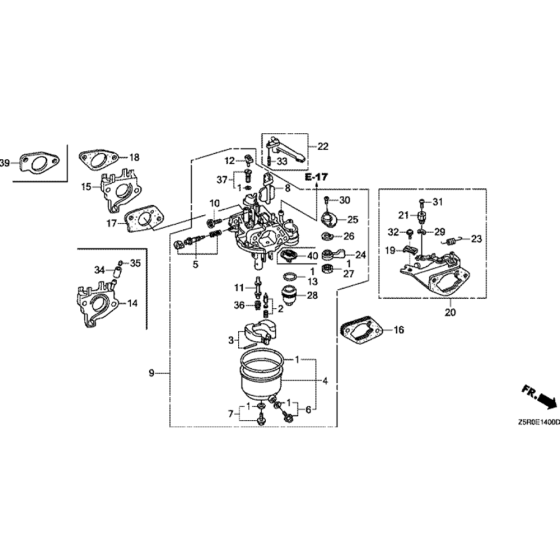 Carburetor Assembly for GX390U1