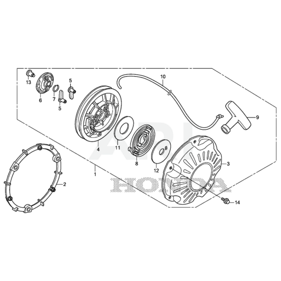 Recoil Starter for Honda GXR120RT