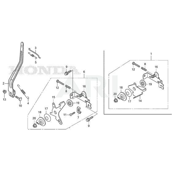 Control Assembly for Honda GXR120UT