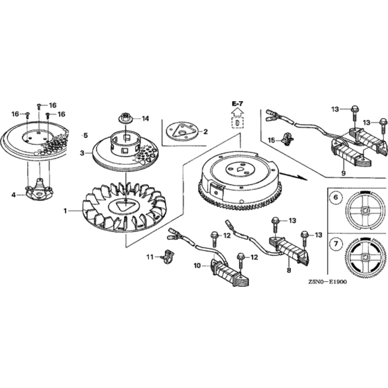 Flywheel Assembly for Honda GXV340RT2