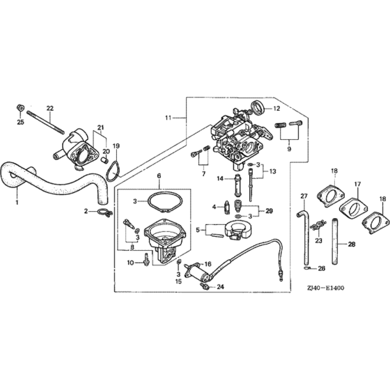 Carburetor Assembly for GXV610