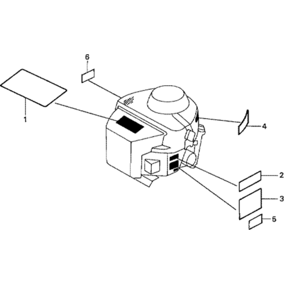 Labels for Honda GXV620 Engines