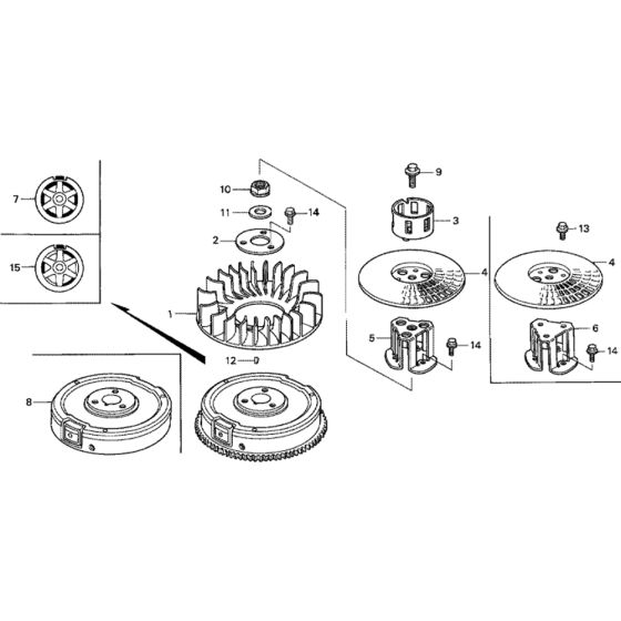 Flywheel Assembly for GXV620