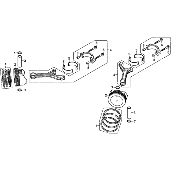 Piston Assembly for Honda GXV630R