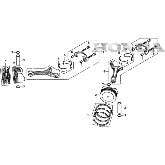 Piston Assembly for Honda GXV630RH