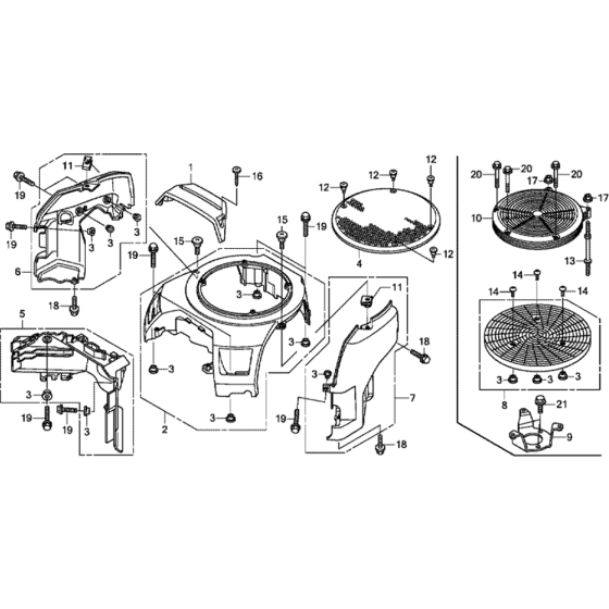 Fan Cover for Honda GXV660R