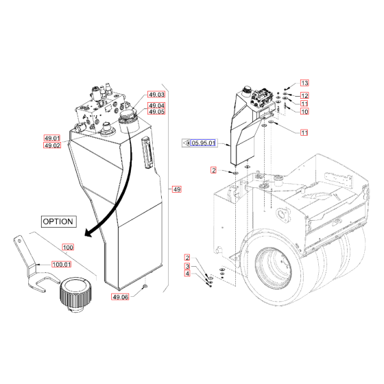 Oil Tank for Hamm Rollers