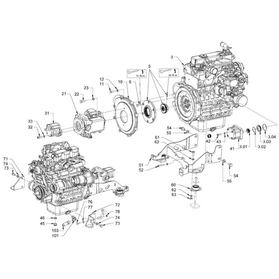 Pump Drive & Engine Assembly