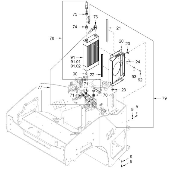 Cooling Parts for Hamm Rollers