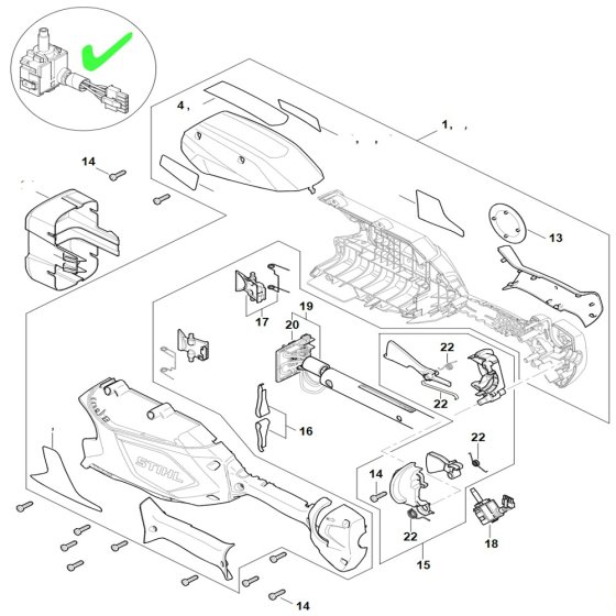 Handle Housing Cover for Stihl HLA 66