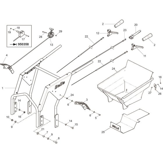 Handle Assembly for Belle BMD 300