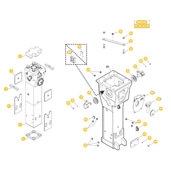 Epiroc HB 2500 Breaker Assembly