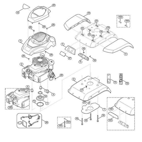 Motor/Engine Cover Assembly