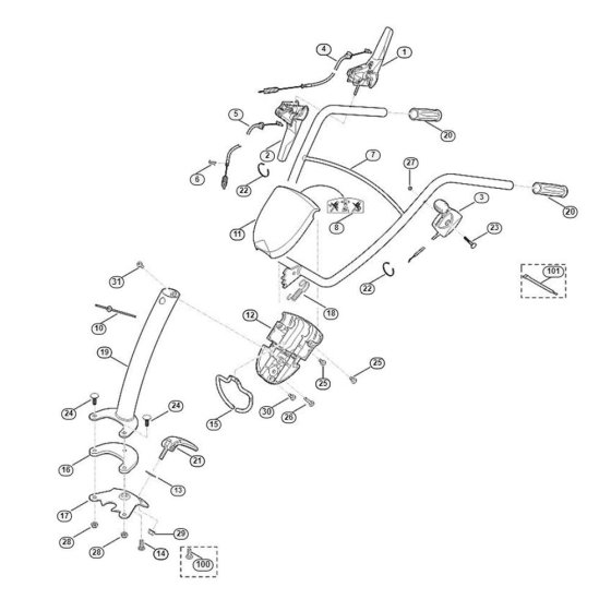 Handle Assembly for HB 585.0