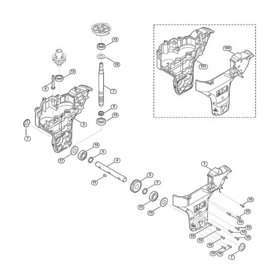 Gear Box for Stihl/Viking HB 585.0