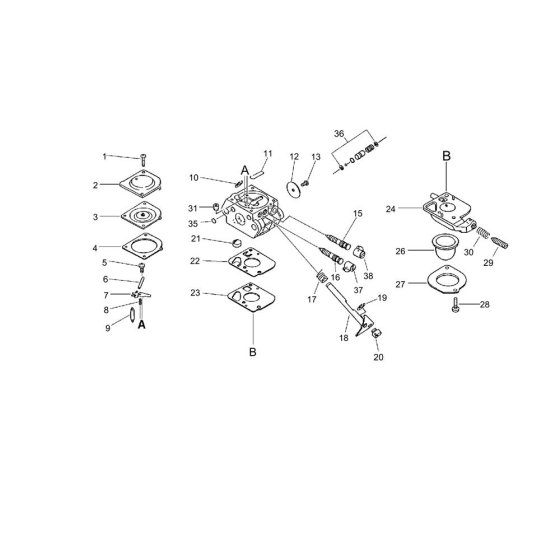 Carburettor for ECHO HC-1500