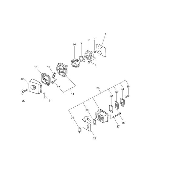 Air Cleaner & Muffler for HC-1500