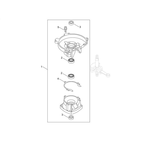 Crankcase for ECHO HC-156