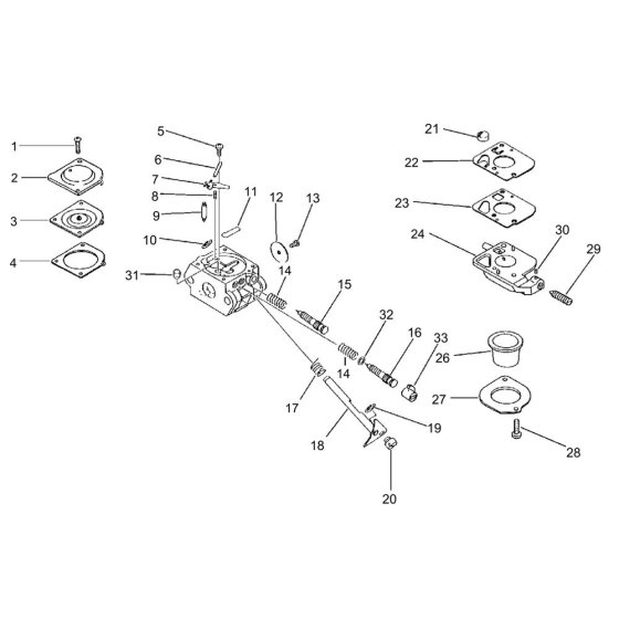 Carburettor for ECHO HC-2410