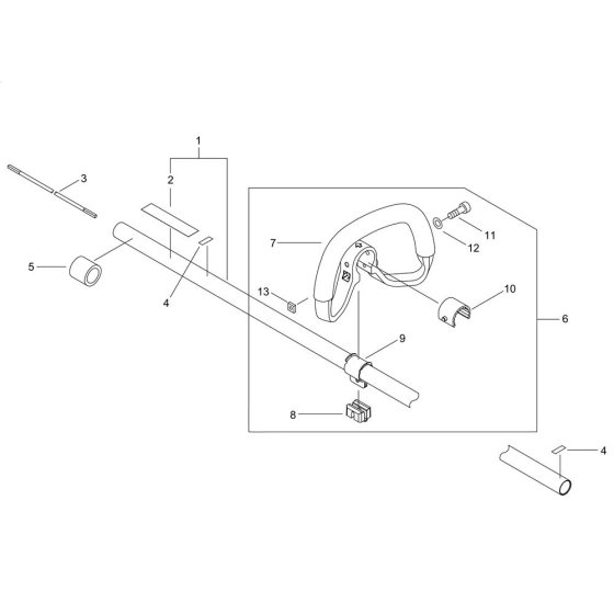 Main Pipe & Handle for ECHO