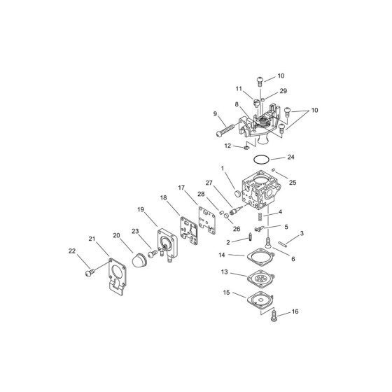 Carburettor for ECHO HCR-161ES