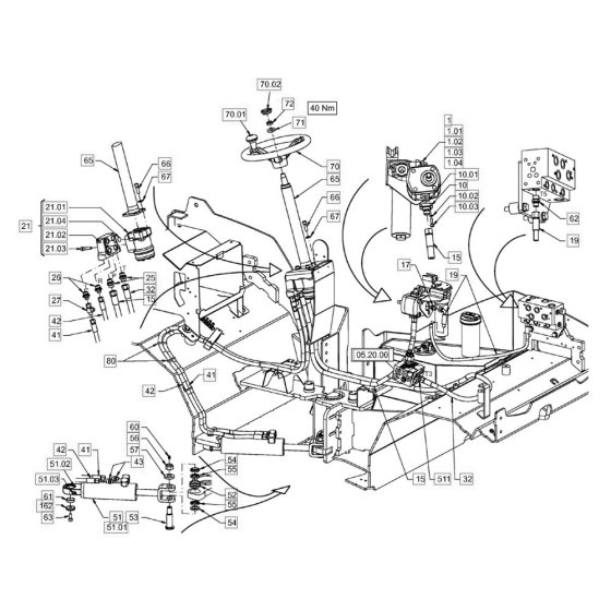 Steering for Hamm HD10 - 12