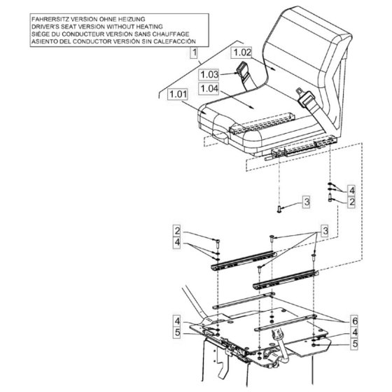 Operators Seat for Hamm HD13 - 14