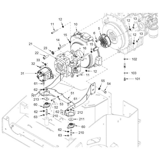 Pump Drive, Engine Assembly