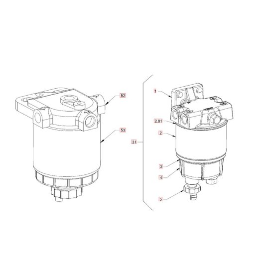 Fuel Filter for Hamm HD50