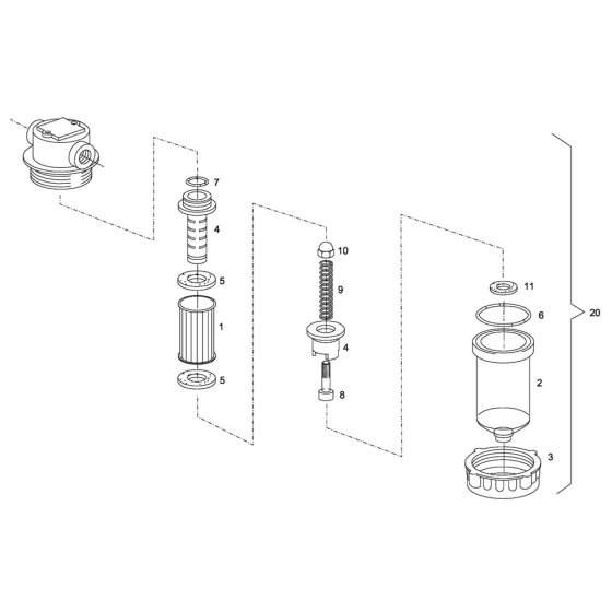 Water Filter Assembly for Hamm