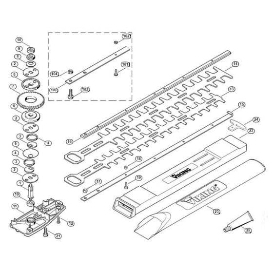 Gear Box & Cutting Bar Assembly