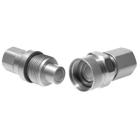 Screw Connect Flat Face Coupling 500 Bar MWP, Series: HFT, Thread Size: 16 (1")