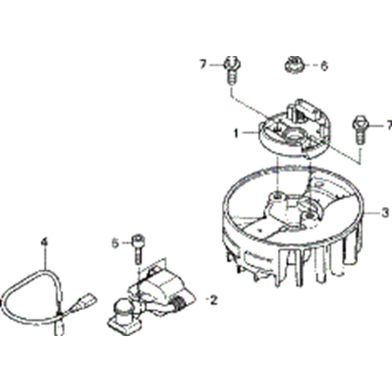 Flywheel Ignition for Honda HHH25S75E