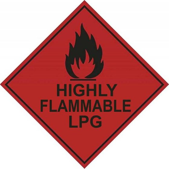 LPG Hazard Warning Label