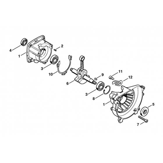 Crankcase Assembly for Stihl HL73
