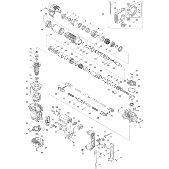 Main Assembly for Makita HM1111C