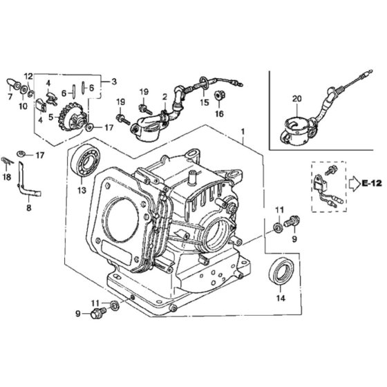Cylinder Barrel Assembly for Honda WB30XT Water Pump