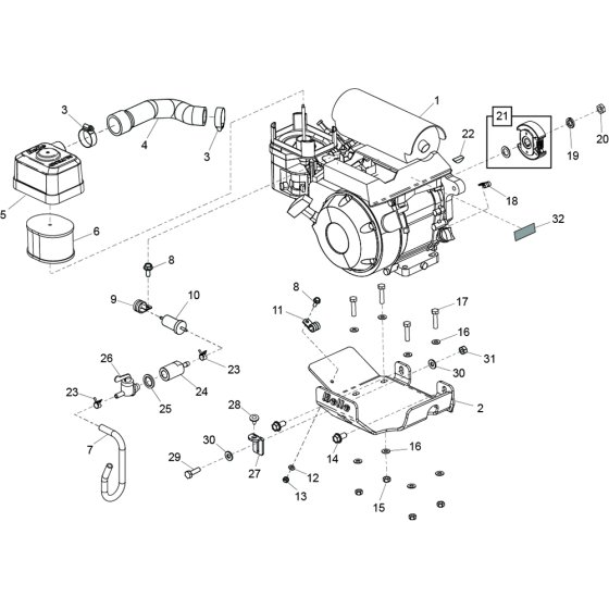Honda GX120 Engine Assembly
