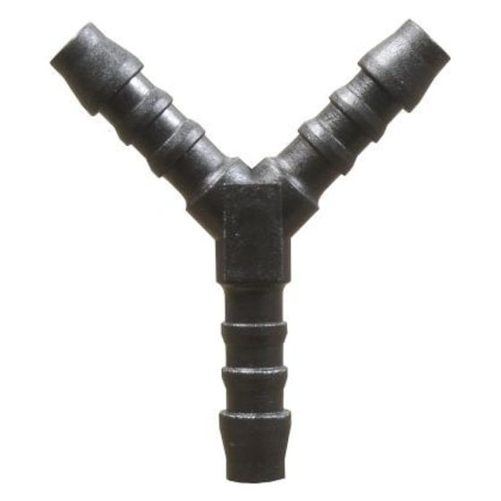 Black 4mm Plastic Y-Piece Hose Joiner/Pipe Connector