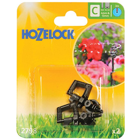 Mini Sprinkler 4mm/13mm (Pack of 2) by Hozelock - 2798P0000
