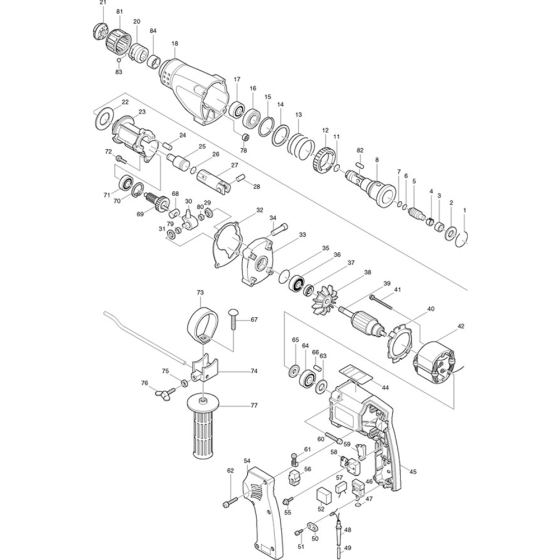 Makita HR2000 Main Assembly
