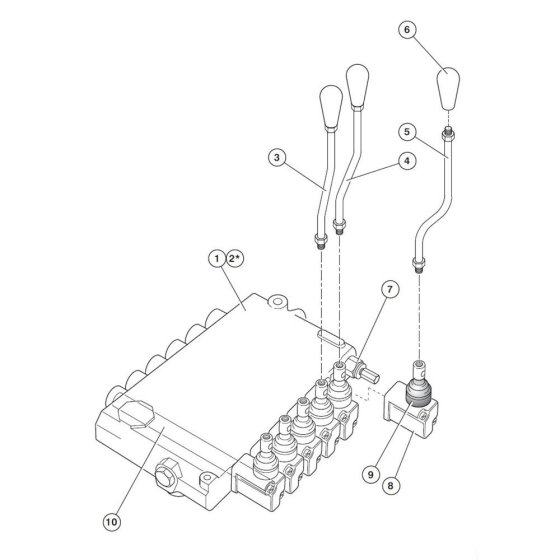 Control Valve 6 Spool Cage