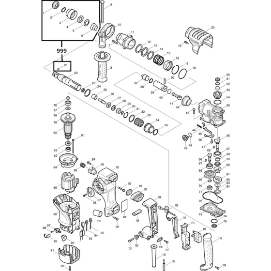 Makita HR2811F Main Assembly
