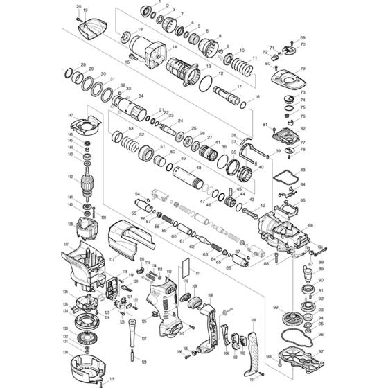 Makita HR5211C Main Assembly