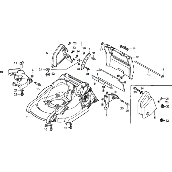 Cutter Housing for Honda HRB425-CQX