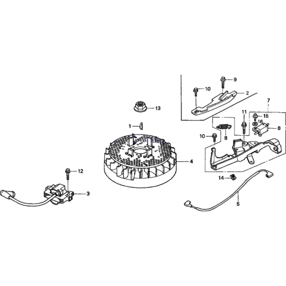 Flywheel Assembly for Honda HRB476C-QXE