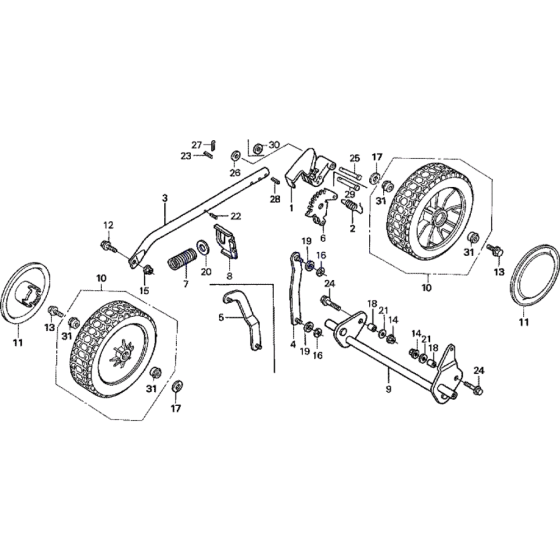 Wheel & Height Adjuster Assembly
