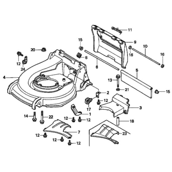 Cutter Housing for Honda HRD535
